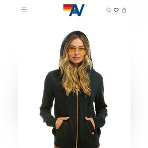 Aviator Nation Bolt Zip Up Hoodie size XS